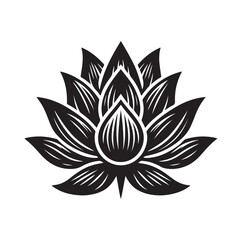 Obraz premium lotus flower silhouette vector illustration