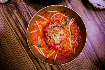 육회, 냉면