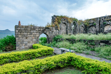 The Daulatabad Fort near Aurangabad India. Also called Deogiri fort, it's a historic fortified citadel located in Daulatabad village near Aurangabad.