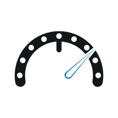 Speedometer performance accelerate meter icon.