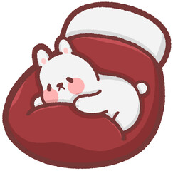 Christmas mitten - bunny