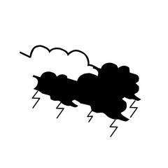 black and white clouds