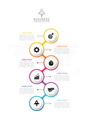 Vector business Presentation Connecting Steps Infographic Template