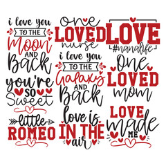 9 Valentine's Day Svg bundle 