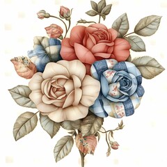Country style roses clipart