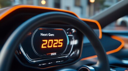 Futuristic Dashboard Display of a Next Generation Automotive Concept
