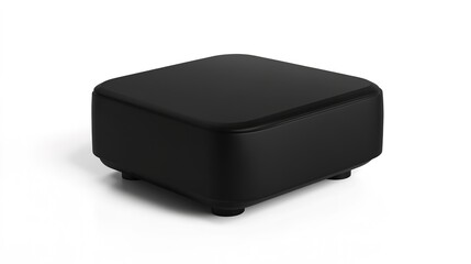 compact digital projector in sleek black design placed on clean white background