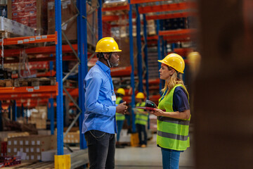 Conversation between a warehouse manager and one of the workers