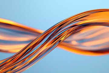 genetic differences concepts. A dynamic, flowing wave of vibrant orange and blue, showcasing the beauty of movement and light in a fluid design.