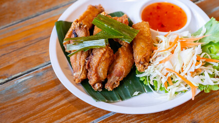 fried chicken wings Thai style