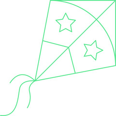 Kite icon single vector illustration
