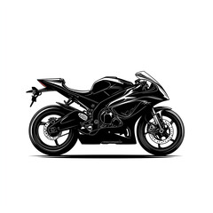 Fototapeta premium black silhouette of motorcycle on a white background