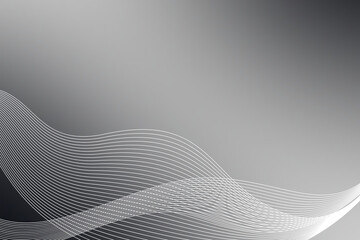 Abstract design with white wavy lines on a black background, creating a sense of movement and fluidity