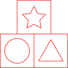 Shape Toy icon single vector illustration