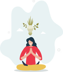 Sustainability concept illustration.reducing CO2 emission by using green energy .flat characters.