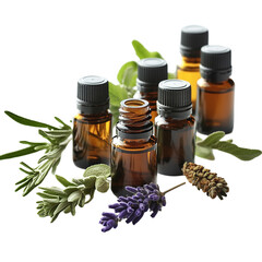 Self care with essential oils  Isolated On Transparent Background 