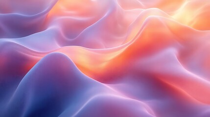 Fototapeta premium Abstract pastel waves, flowing fabric texture, smooth curves, soft light.