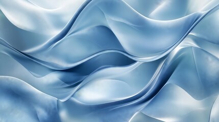 Obraz premium Modern blue background with abstract shapes, soft lighting, and silver accents for a tech-inspired vibe.