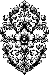 baroque, ornament, floral, decoration, vector, graphic, illustration