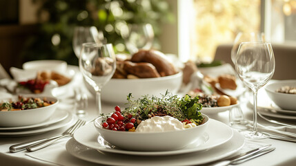 Fototapeta premium Gourmet meal with steak and red wine sauce
