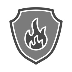 Fototapeta premium Fire Shield Icon