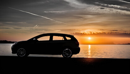 pack of nine car silhouettes