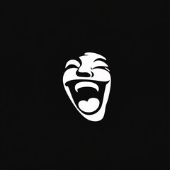 vector logo illustration character laugh