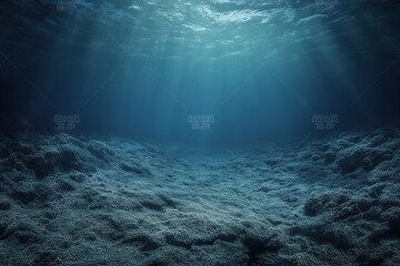 Obraz premium Underwater scene with soft light and sandy bottom.