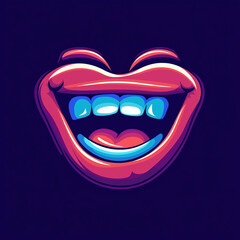 vector logo illustration character laugh