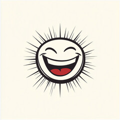 vector logo illustration character laugh