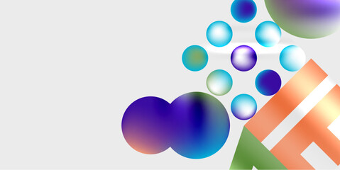 Circles and triangles modern art. Vector Illustration For Wallpaper, Banner, Background, Card, Book Illustration, landing page