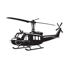 Helicopter silhouette vector illustration