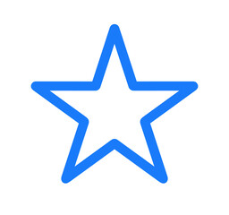 シンプルな青色の星アイコン	
