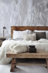 Cozy Winter Retreat: A Rustic Bedroom Oasis