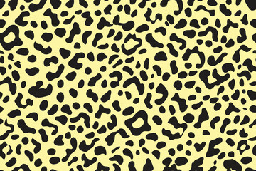 Black and White Leopard Pattern Seamless Vector