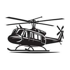 Helicopter silhouette vector illustration