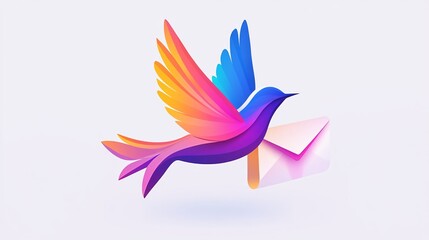 Fototapeta premium Email Bird Transformation