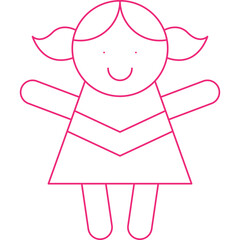Doll icon single vector illustration