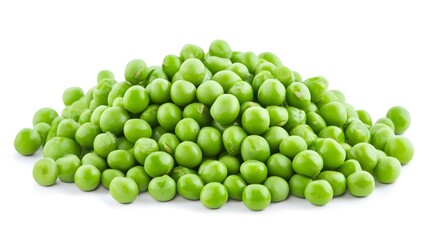 Chopped Green peas isolated in white background