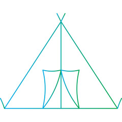 Camping Tent icon single vector illustration