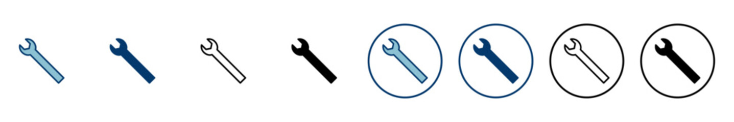 wrench icon vector isolated on white background. Wrench vector icon. Spanner symbol