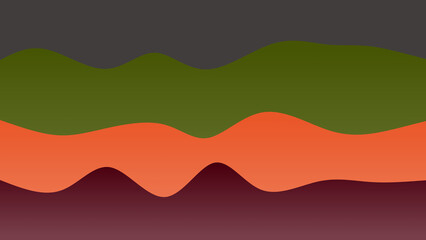 Fototapeta premium Black, green and pink coloured wave patterned background with a flowing design