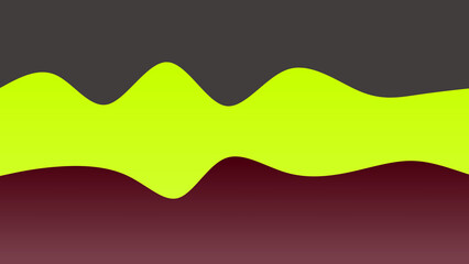 Black, green and pink coloured wave patterned background with a flowing design