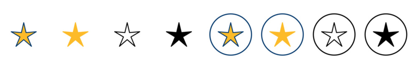 Star Icon vector isolated on white background. Star vector icon. Rating symbol