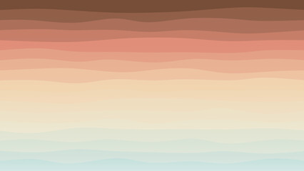 Brown, blue and cream coloured wave patterned background with a flowing design