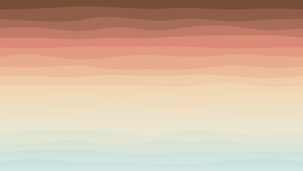 Brown, blue and cream coloured wave patterned background with a flowing design