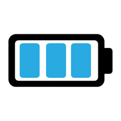 simple Battery charge bar indicator icon ,battery charge, battery full,