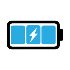 simple Battery charge bar indicator icon ,battery charge, battery full,