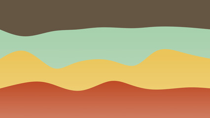 Obraz premium Brown, blue and yellow coloured wave patterned background with a flowing design