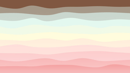 Brown, cream and pink coloured wave patterned background with a flowing design